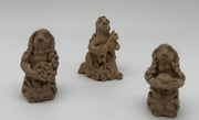 Set of Mexican Terracotta Folk Art Clay Ornaments
