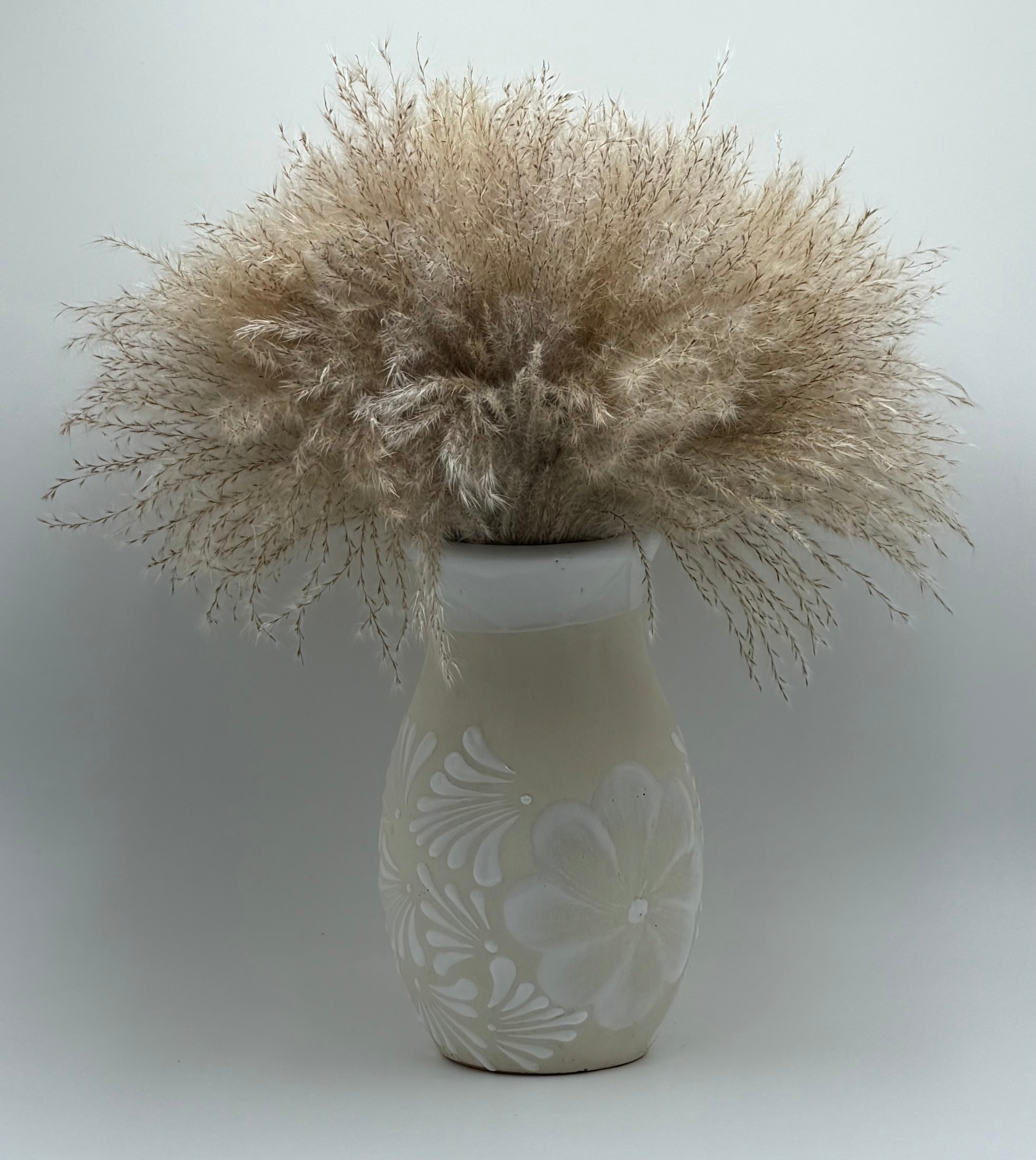 Barro Vase - Wht/Wht - PAMPAS